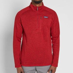 Patagonia Men's Better Sweater 1/4 Zip classic red medium